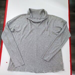 Converse All Star pullover women's size L grey lightweight turtle neck
